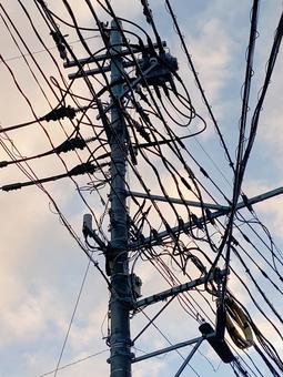 電柱電線6995 電柱電線6995の写真