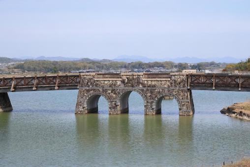 眼鏡橋 眼鏡橋 眼鏡橋,池,風景の写真素材