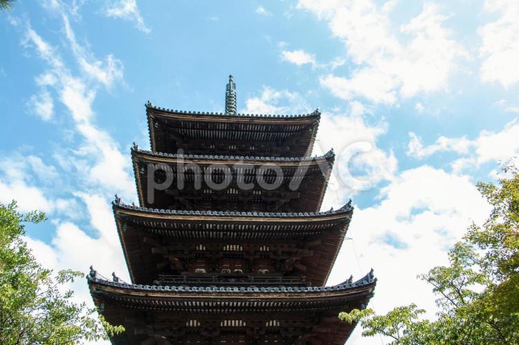 空と五重塔 風景,景観,空の写真素材