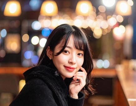 秋冬ファッション女性ポートレート 秋冬ファッション女性ポートレートの写真
