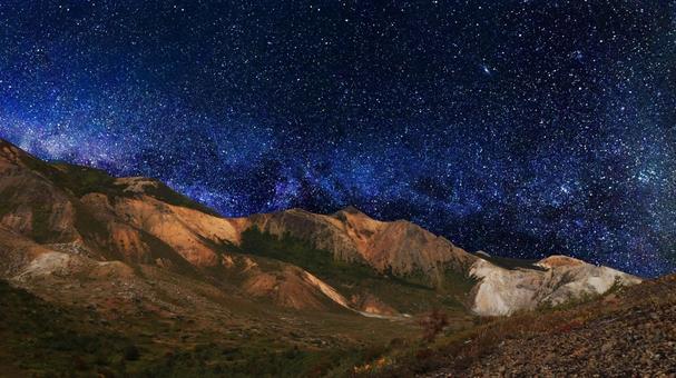 Mountain starry sky Mountain starry sky