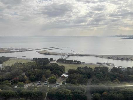 観覧車からの眺め 観覧車からの眺め,葛西臨海公園,景色の写真素材