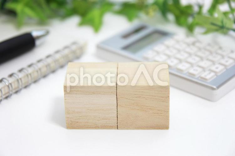 ビジネスイメージ　木片２ ビジネス,仕事,背景の写真素材