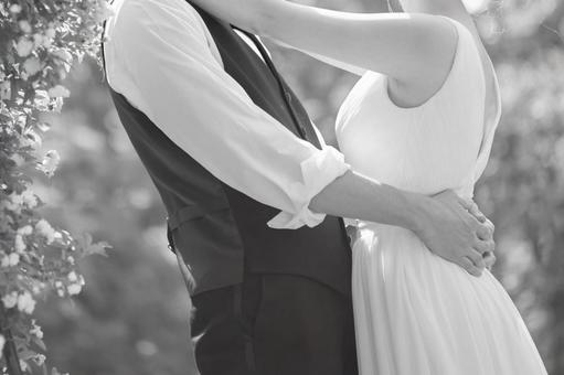 Happy monochrome background, bride, bridegroom, bridegroom, JPG