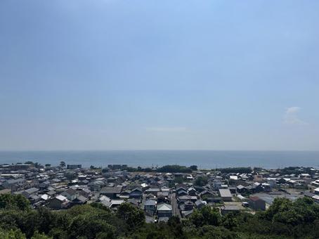 海辺の町 岸岡山から 海辺の町 岸岡山から 海辺の町,海,町の写真素材
