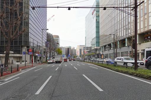 市道博多駅前線 市道博多駅前線 市道博多駅前線,博多駅前,道路の写真素材