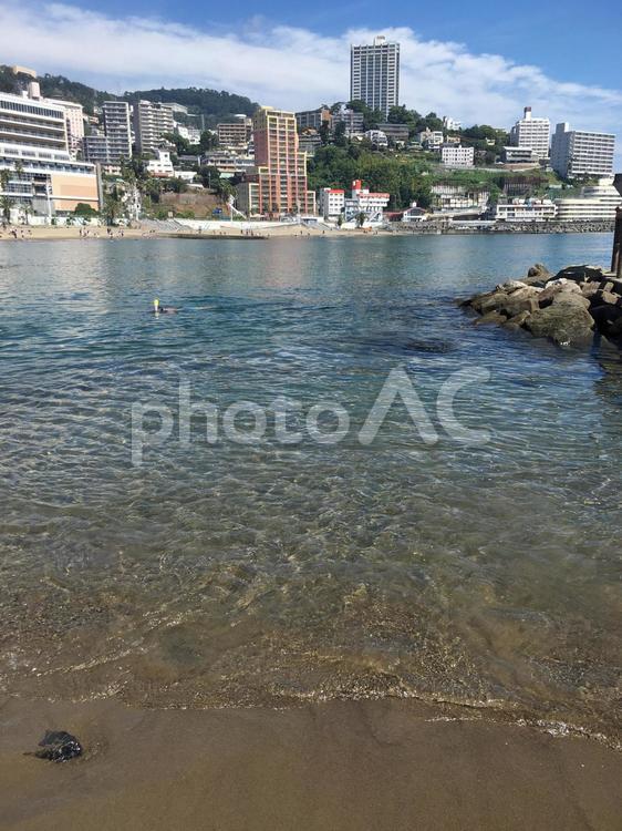 季節外れの海水浴場 海水浴場,秋の海,海水の写真素材
