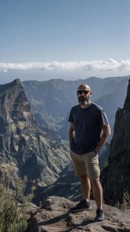 旅をする男性 旅をする男性の写真