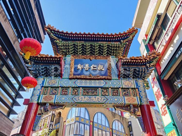 横浜中華街　善隣門 横浜中華街,中華街,横浜の写真素材