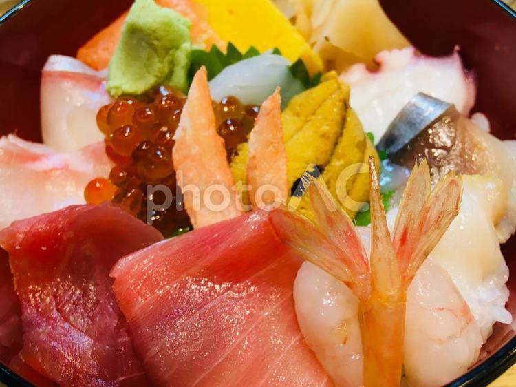 近江町市場の海鮮丼 海鮮丼,金沢,北陸の写真素材