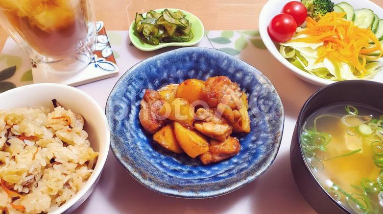 鶏肉とじゃがいもの煮っころがし【手料理】 煮っころがし,煮物,鶏肉とじゃがいもの写真素材