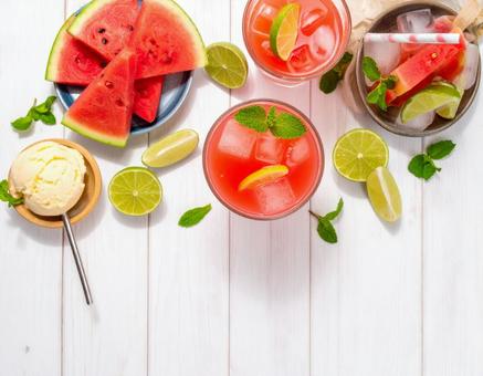 西瓜のフレーム 西瓜のフレームの写真