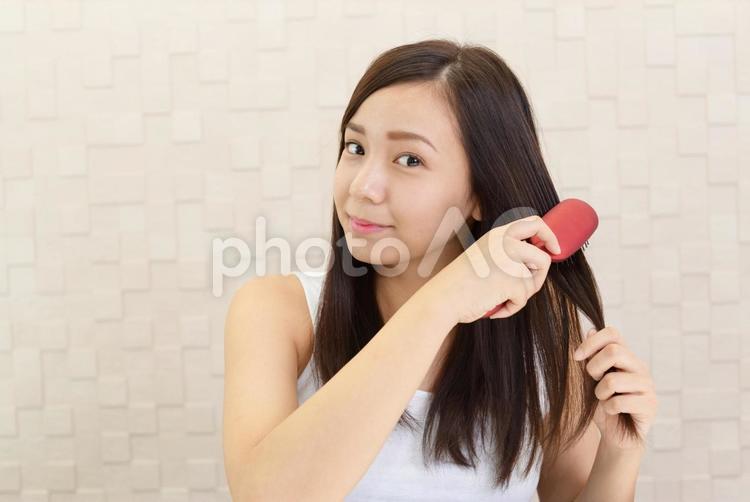 ヘアケアイメージ ヘアケア,女性,美容の写真素材