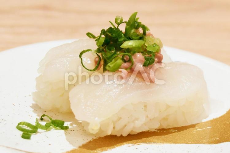 かわはぎの握り寿司 鮨,かわはぎ,寿司の写真素材
