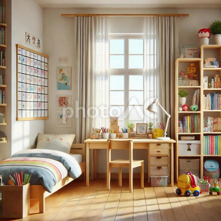 こども部屋 子供部屋,こども部屋,子ども部屋の写真素材