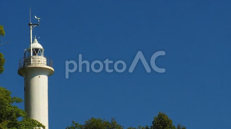 青空に映える白い灯台 灯台,海,夏の写真素材
