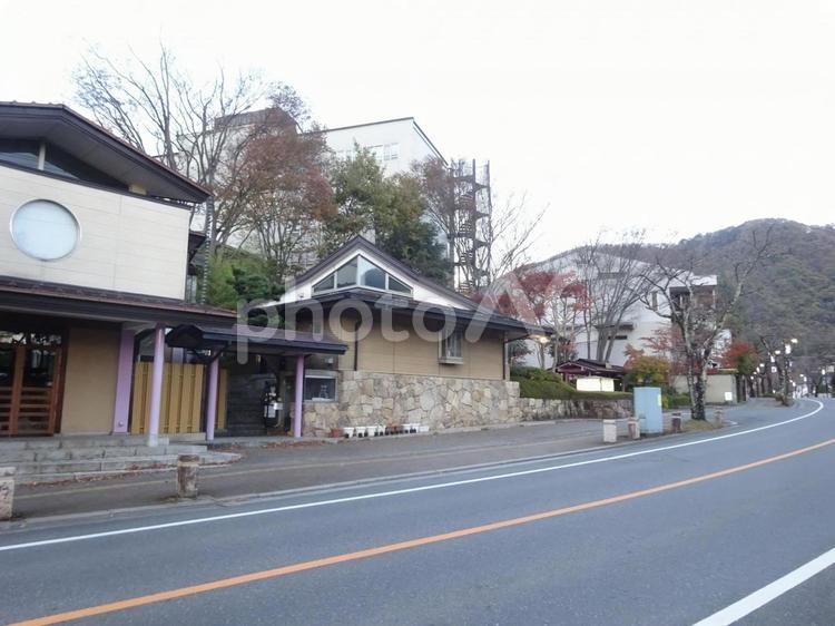 鬼怒川温泉街の風景 鬼怒川温泉,鬼怒川,温泉街の写真素材