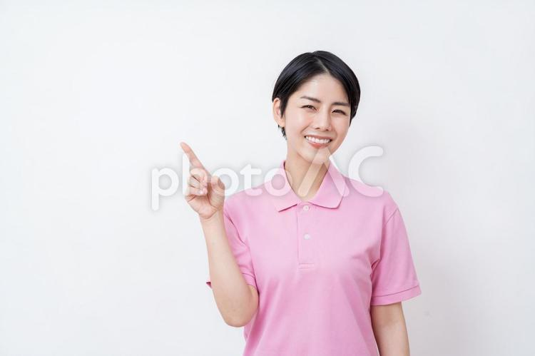 提案する介護士の女性 介護,介護福祉士,介護士の写真素材