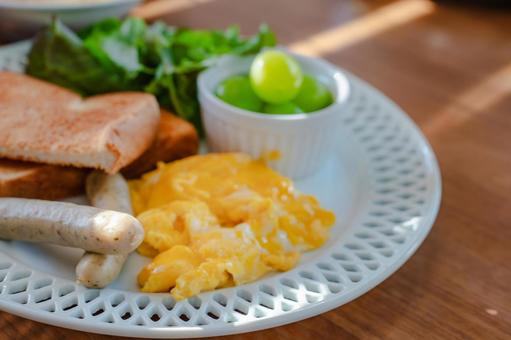 洋風モーニングの朝食 洋風モーニングの朝食 朝食,洋食,トーストの写真素材