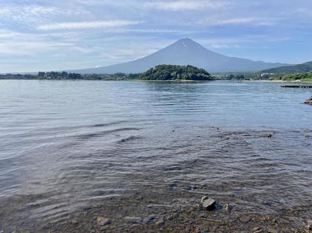 Photo, fuji mountain, kawaguchiko, lakeside, 