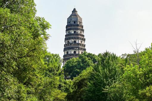 Photo, suzhou, tiger hill, tower, 