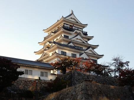 【風景写真】福山城が見える風景 福山城,天守閣,天守の写真素材