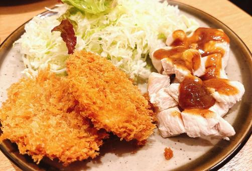 ヒレカツ蒸し鶏 ヒレカツ蒸し鶏 ヒレカツ蒸し鶏,ヒレカツ,ヒレ肉の写真素材