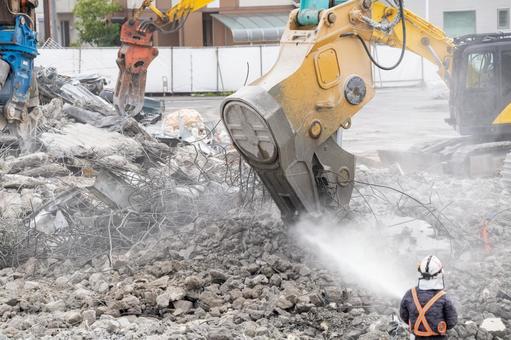 建物解体工事の現場 解体,工事,建設の写真素材