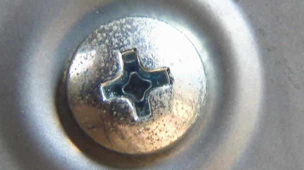 Photo, screw, close-up, metal fittings, 