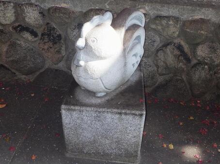 保久良神社の十二支の石像　トリ トリ,酉,鳥の写真素材