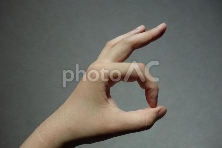 指で丸を作る オーケー,人物,ボディパーツの写真素材