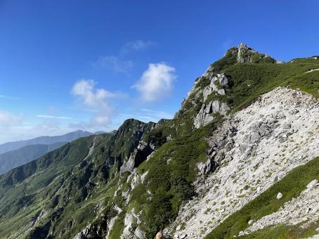 青空と山 池,水,緑の写真素材