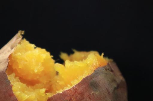 ほくほくの焼き芋 焼き芋,さつまいも,断面の写真素材