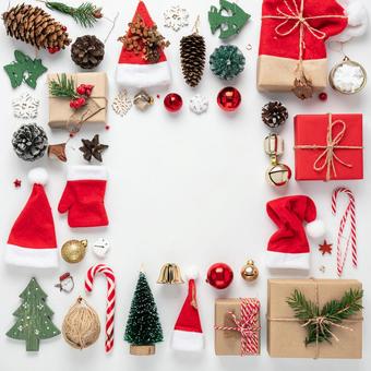 クリスマス雑貨フレーム クリスマス雑貨フレームの写真
