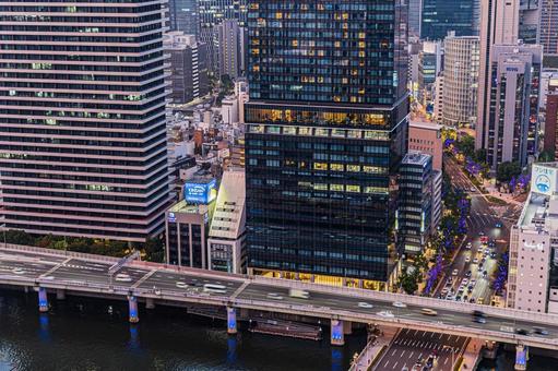 都市景観 ステーションワン,淀屋橋,大阪の写真素材