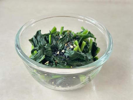 ほうれん草 ほうれん草,茹で,野菜の写真素材