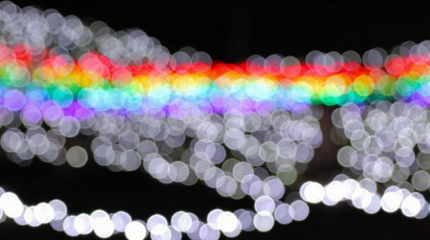 イルミネーション玉ボケ イルミネーション,夜景,ボケの写真素材