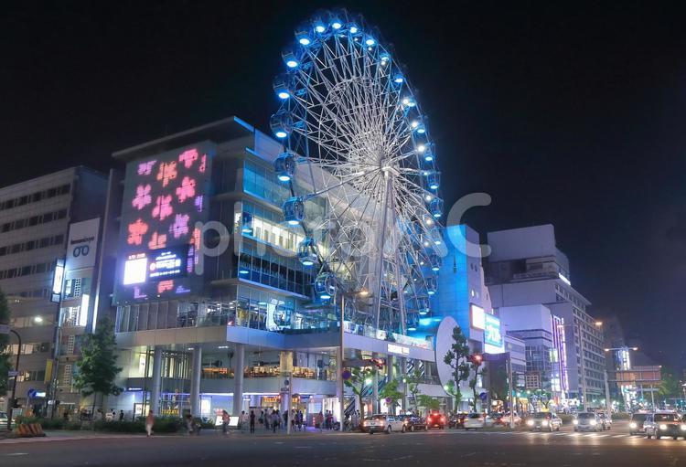 愛知県 名古屋の市街地の夜景 愛知県 名古屋の市街地の夜景 名古屋,町並み,名古屋市の写真素材