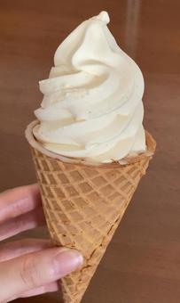 バニラアイスクリーム、ソフト バニラアイスクリーム、ソフト バニラ,アイス,ソフトクリームの写真素材