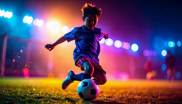 サッカー少年 サッカー少年の写真