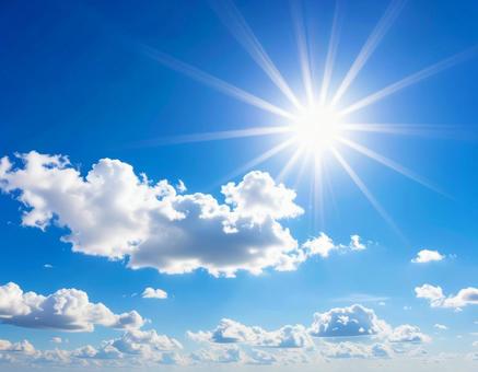 青空に広がる白い雲と爽やかな晴天と空模様 青空に広がる白い雲と爽やかな晴天と空模様の写真