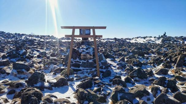 蓼科山 蓼科山 登山,蓼科山,山の写真素材
