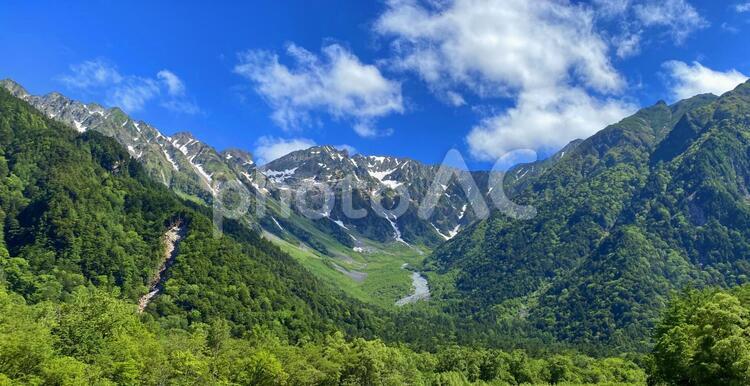 上高地 上高地,穂高連峰,観光の写真素材