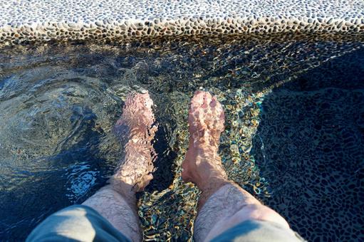 足湯２ 足湯,温泉,足の写真素材