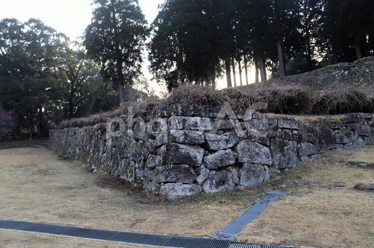 日本百名城・人吉城跡、二ノ丸跡周辺の石垣 人吉城跡,二ノ丸跡,熊本県の写真素材