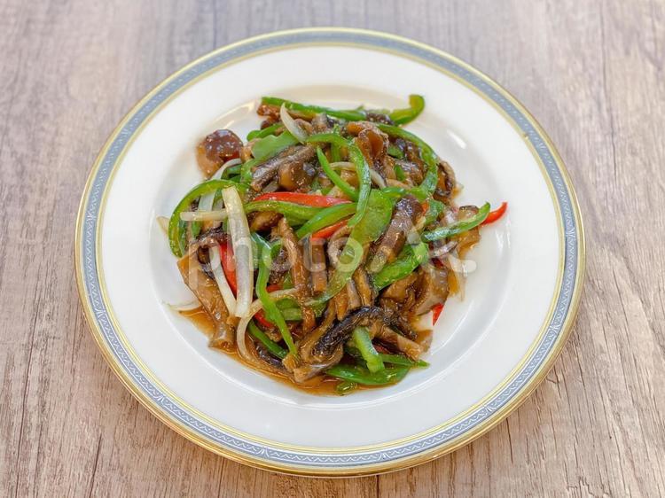 素食　ベジタリアン青椒肉絲 ベジ中華,ベジタリアン中華,素食の写真素材
