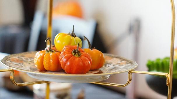 ハロウィン-270 ハロウィン,ソラナムパンプキン,かぼちゃの写真素材