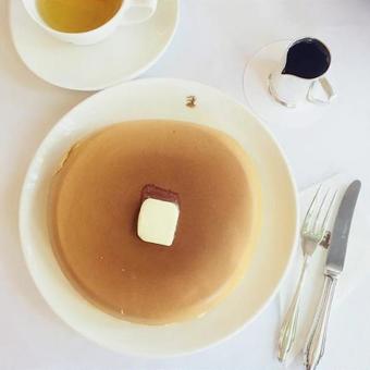 パンケーキ パンケーキ パンケーキ,ホットケーキ,バターの写真素材