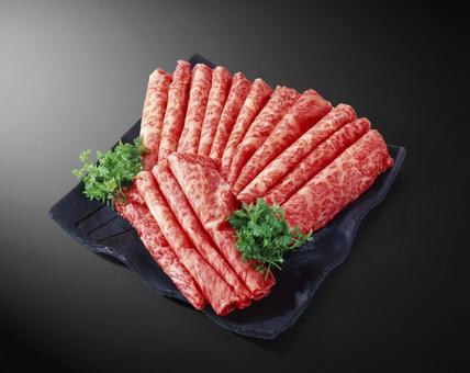 和牛すき焼き・しゃぶしゃぶ用 和牛すき焼き・しゃぶしゃぶ用 しゃぶしゃぶ用,すき焼き用,和牛の写真素材
