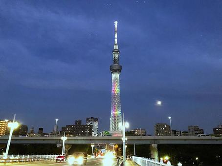 東京スカイツリー 夜景2 東京スカイツリー 夜景2の写真